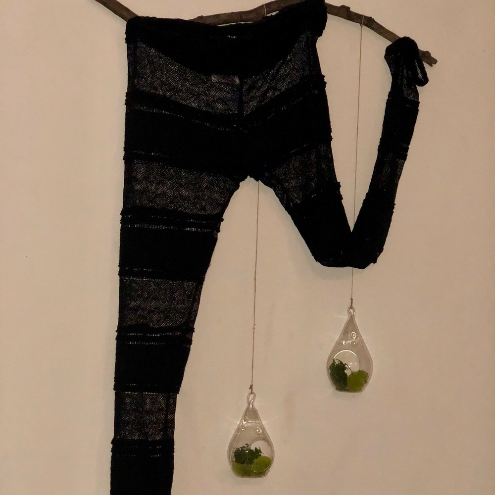 Free People Black Lace Leggings